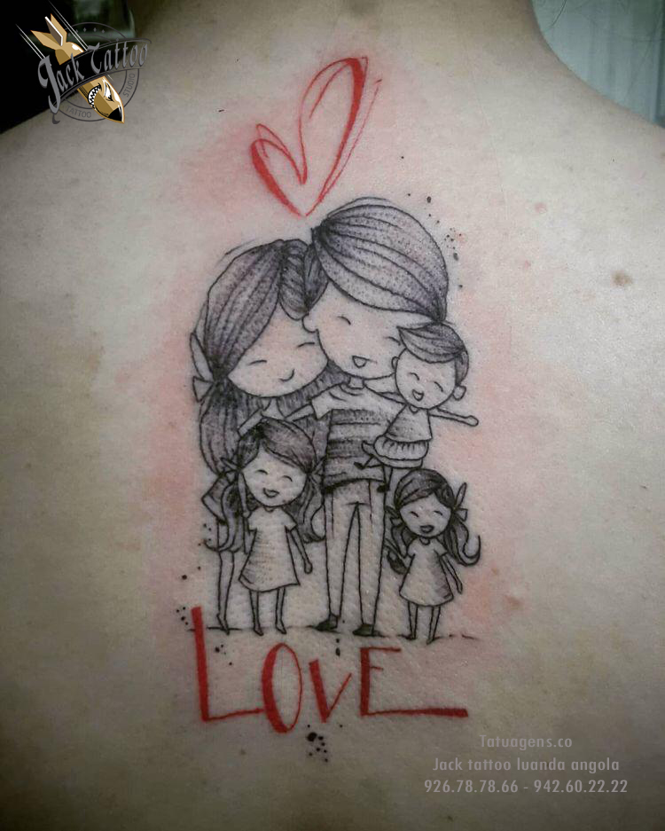 tatuagens bonequinho familia e amor