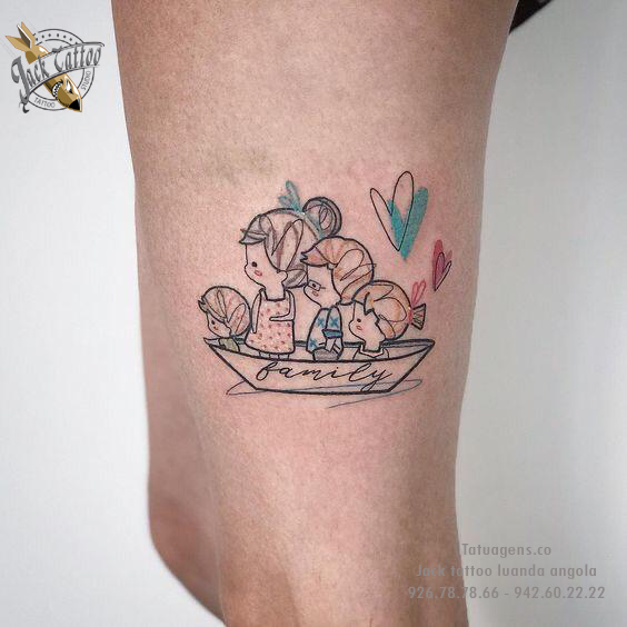 tatuagens bonequinho familia navegando