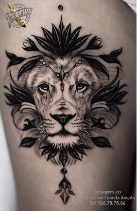 Tattoo de lion indu