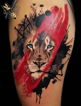 Tattoo de lion 3d